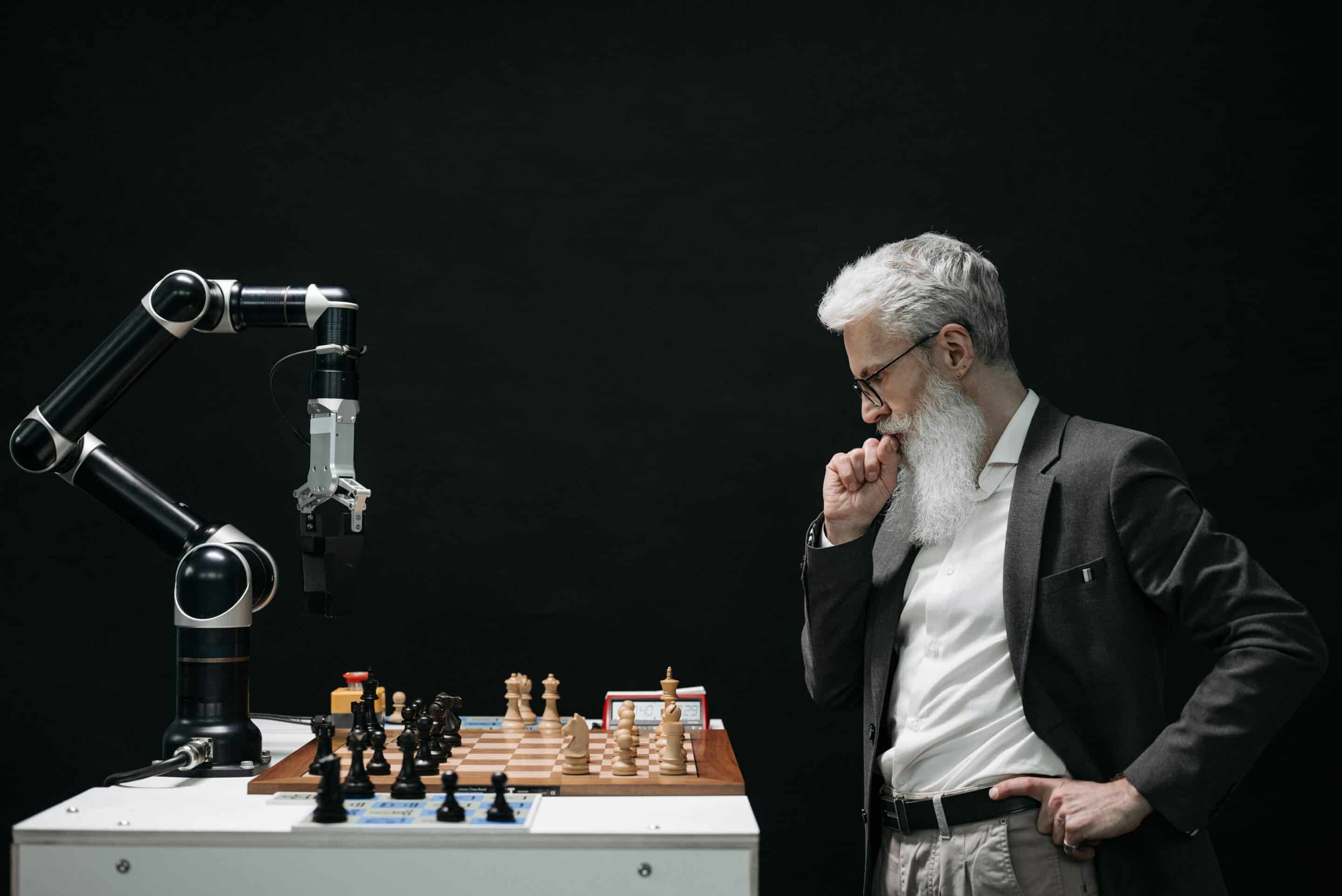 Man with Chess Board